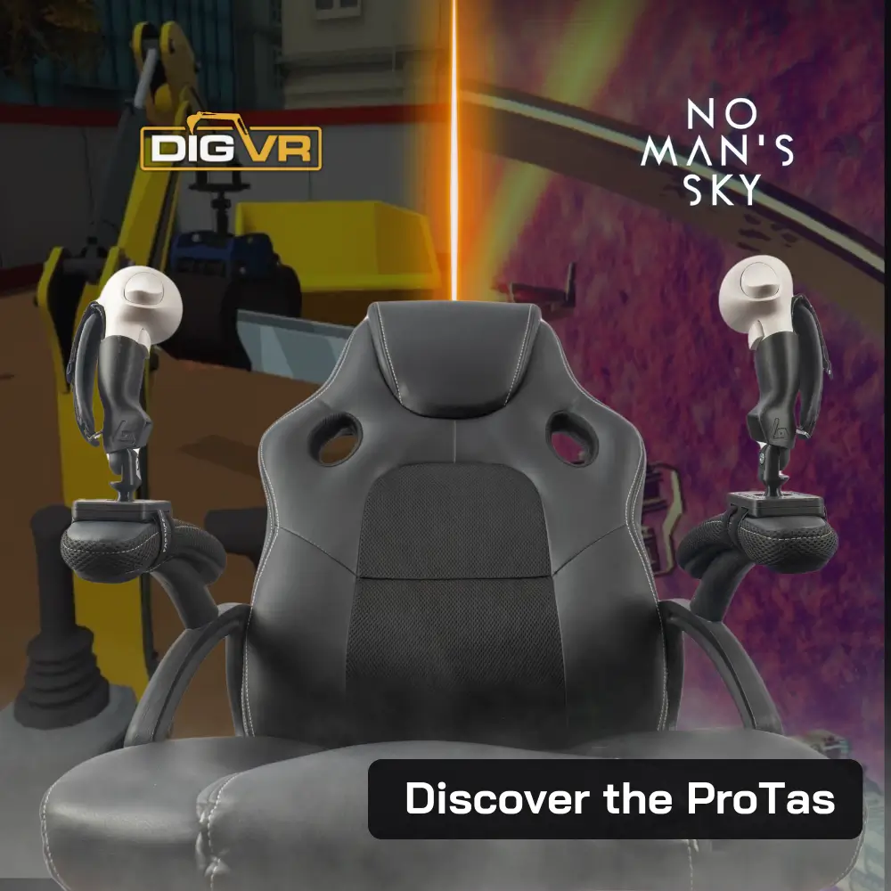 protas vr joystick for piloting no man's sky and dig vr games
